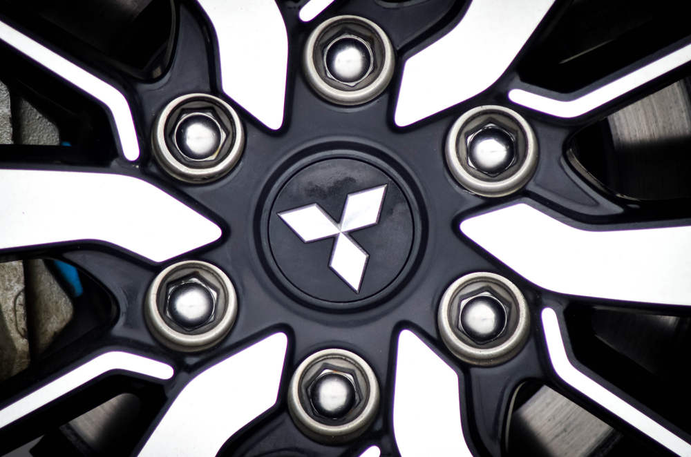Close up Image of a Mitsubishi wheel
